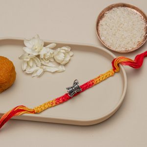 925 Sterling Silver Damru Rakhi for Brother – Handcrafted Raksha Bandhan Thread with Lord Shiva Charm