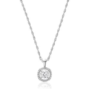 925 Swaroski single + small dimond chain pendent