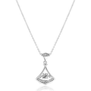 925 purple heart stone with small heart design chain pendent