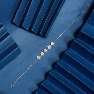 925 mop + small dimond loose bracelate